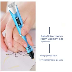 3d Pen - Üç Boyutlu Yazıcı Kalem Printer 3 Renk Filament