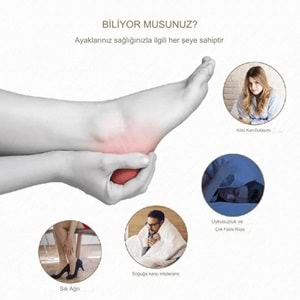 Ayak Masaj Aleti (foot Massager) Isı Zaman Air Ayarlı Masaj Aleti Ayak Topuk Taban Masaj Cihazı